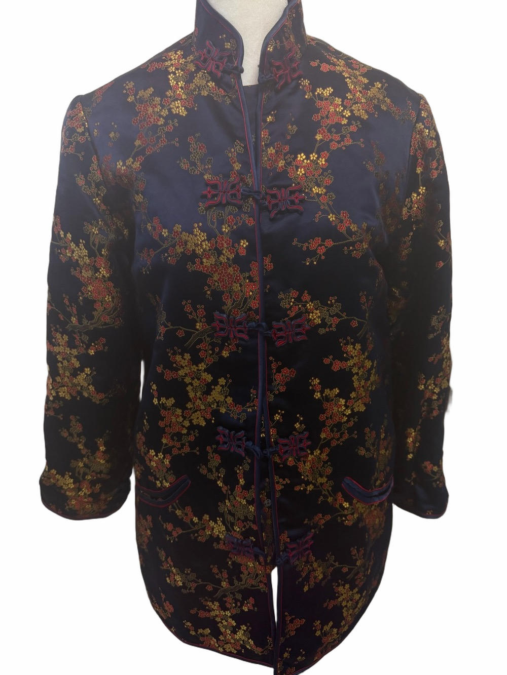 HOST PICK: Vintage Peony Brand Shanghai Chinese Tang Suit Brocade Floral Jacket - Picture 1 of 11